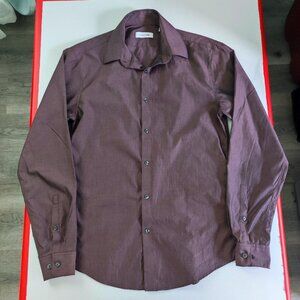 Calvin Klein long sleeve casual button down shirt muted purple men's size 15